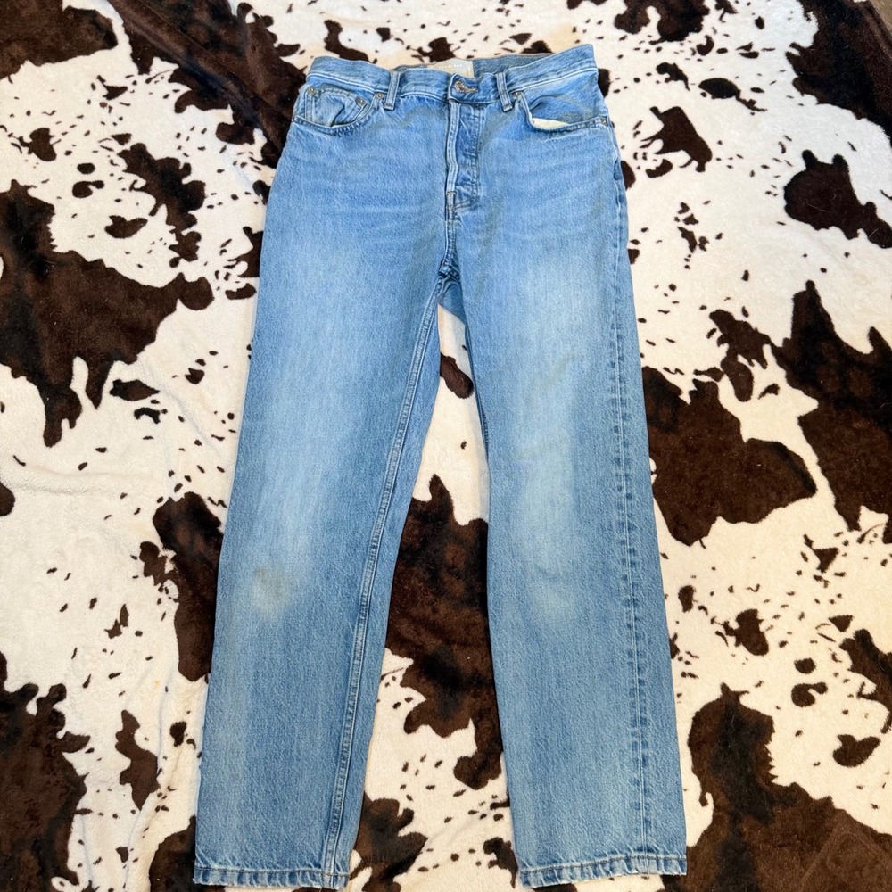 Everlane‎ 90s Cheeky Jean Womens 27 Light Blue High Rise Straight Organic Cotton